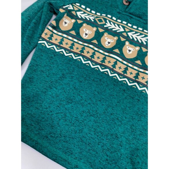 Jumping Beans Toddler Boys Green Bear Holiday Christmas Pullover Sweater size 2T - Picture 6 of 6